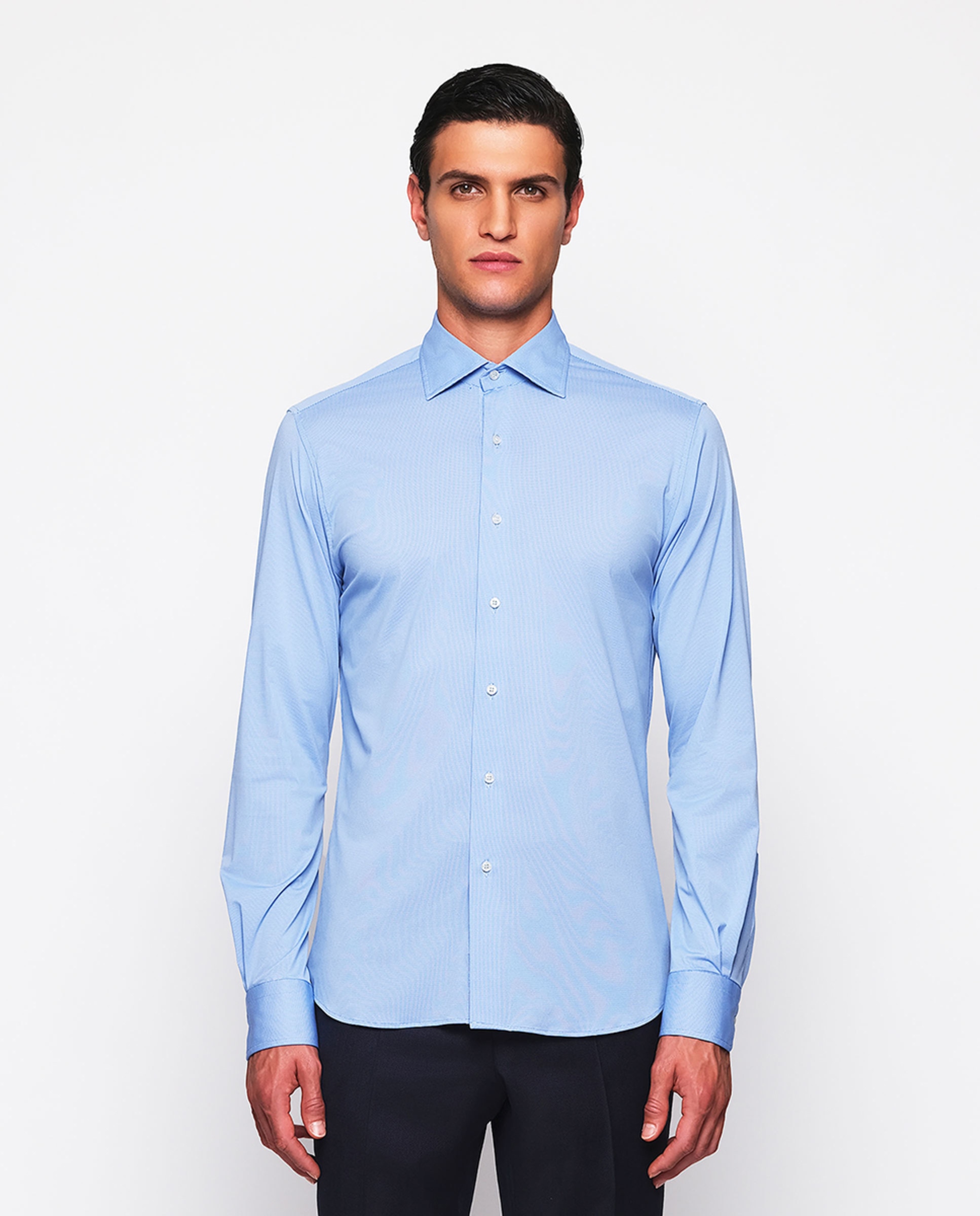 Camisa Formal Regular Fit "Performance" Azul-1