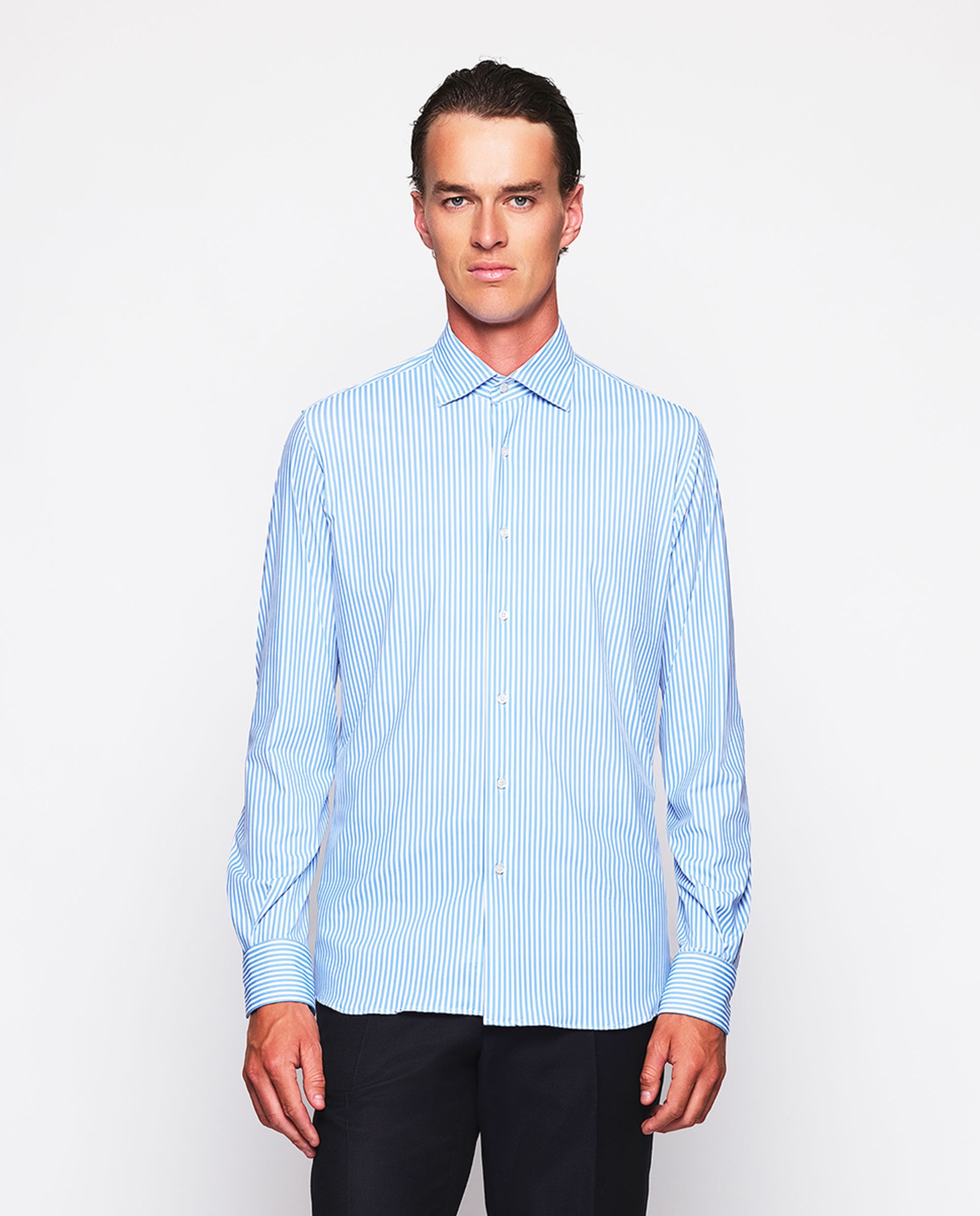 Camisa Formal Regular Fit "Performance" Azul-1