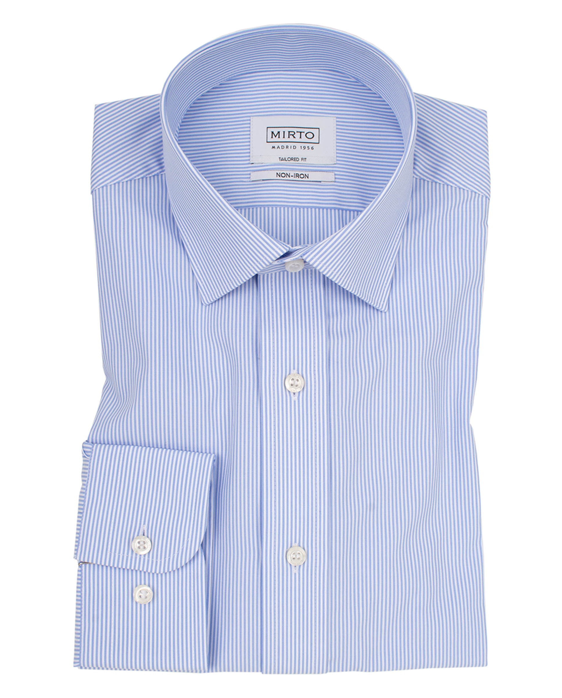 Camisa às Riscas Semi-Cintada Travelshirt Azul-3