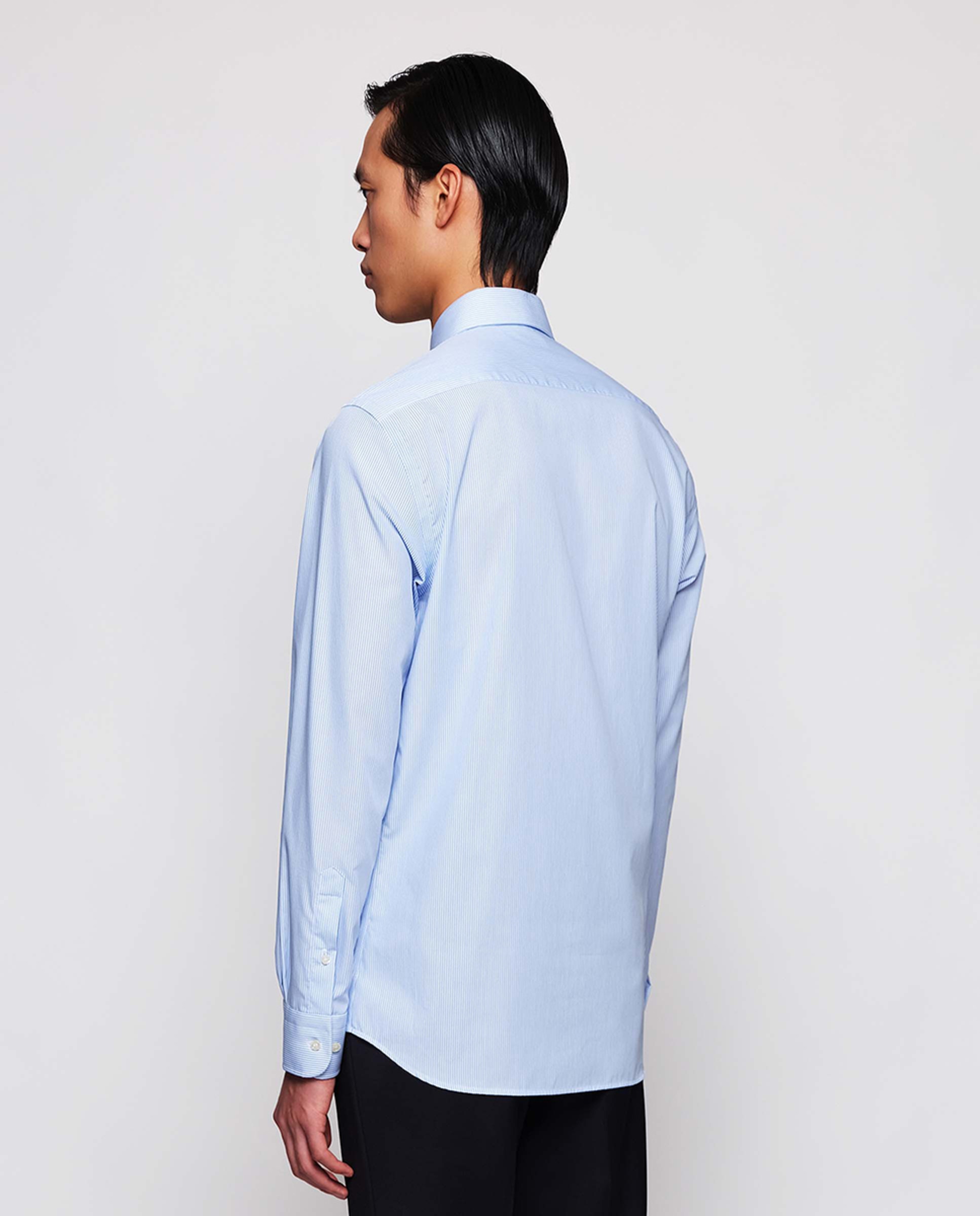 Camisa às Riscas Semi-Cintada Travelshirt Azul-2