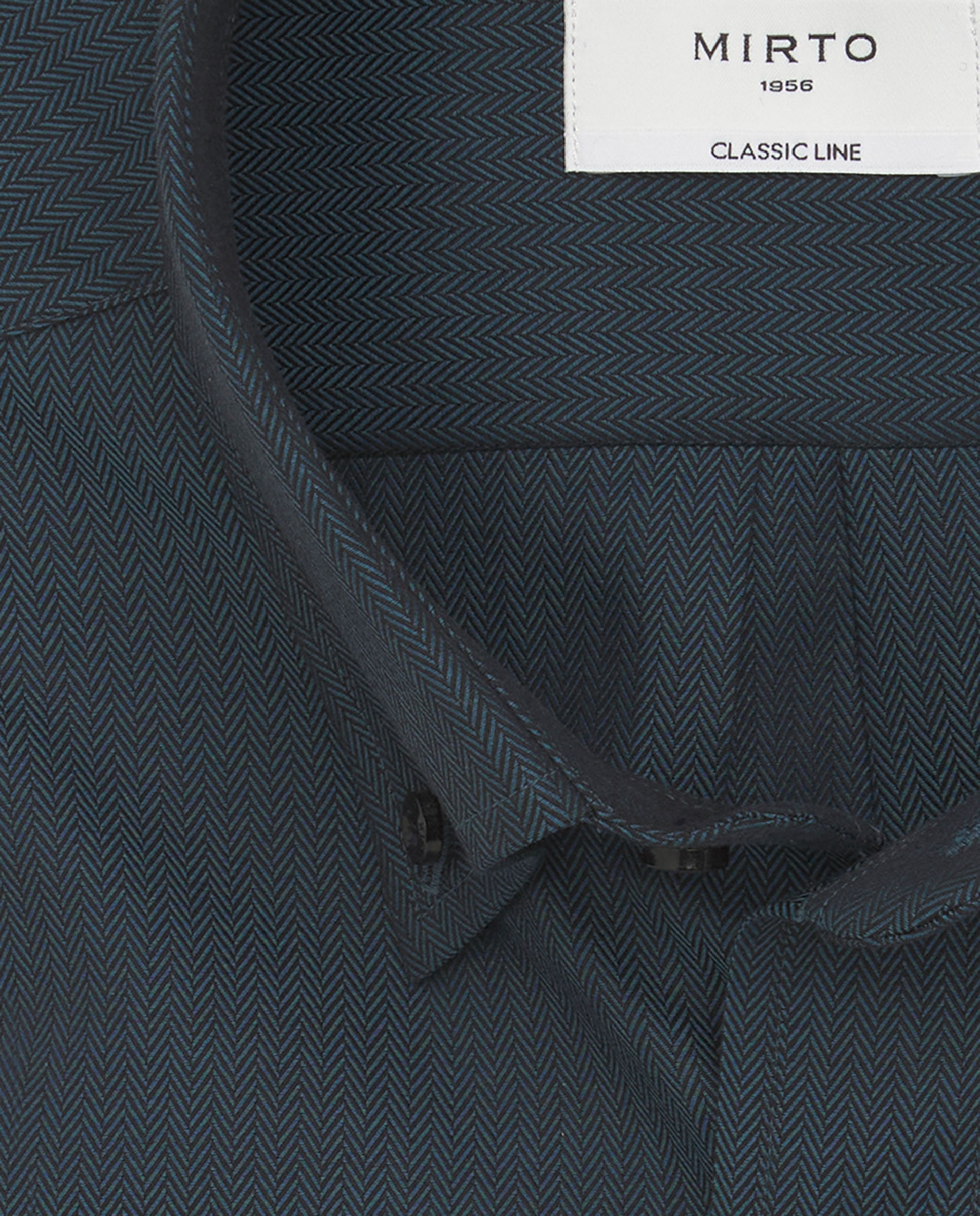 Camisa Casual Lisa com Manga Comprida Verde-escuro-4