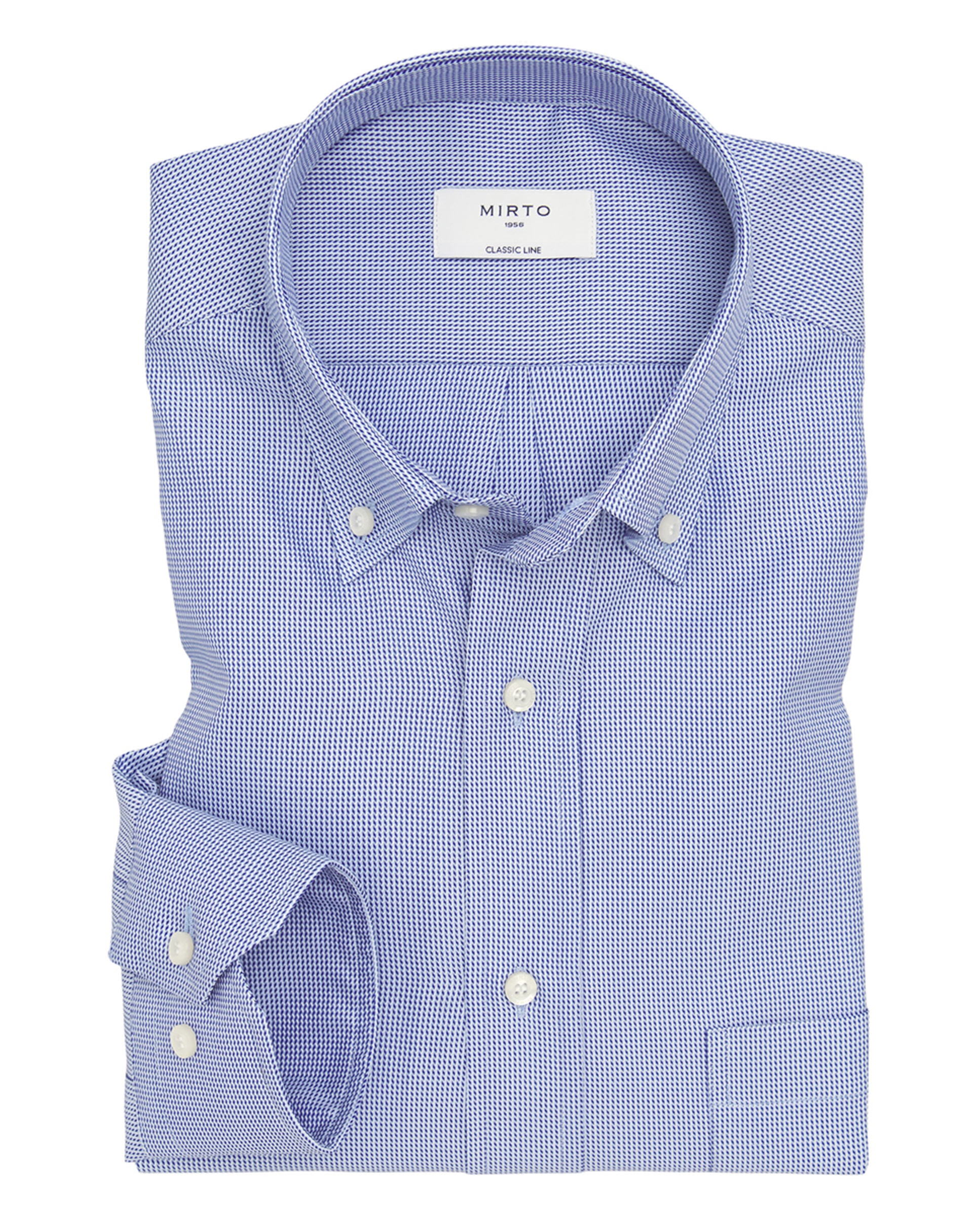 Camisa Casual Lisa com Manga Comprida Azul-marinho-3