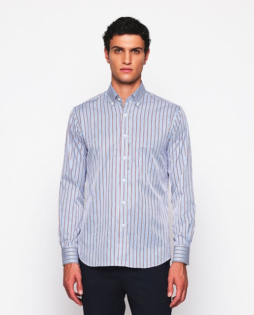 Imagen 0 de Camisa de hombre casual manga larga rayas