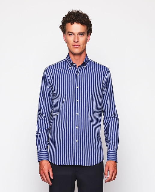 Imagen 0 de Camisa de hombre casual manga larga rayas