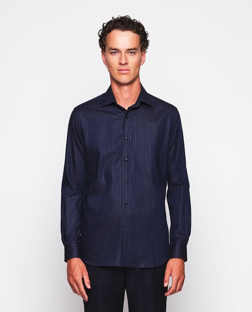 Imagen 0 de Camisa de hombre casual manga larga rayas