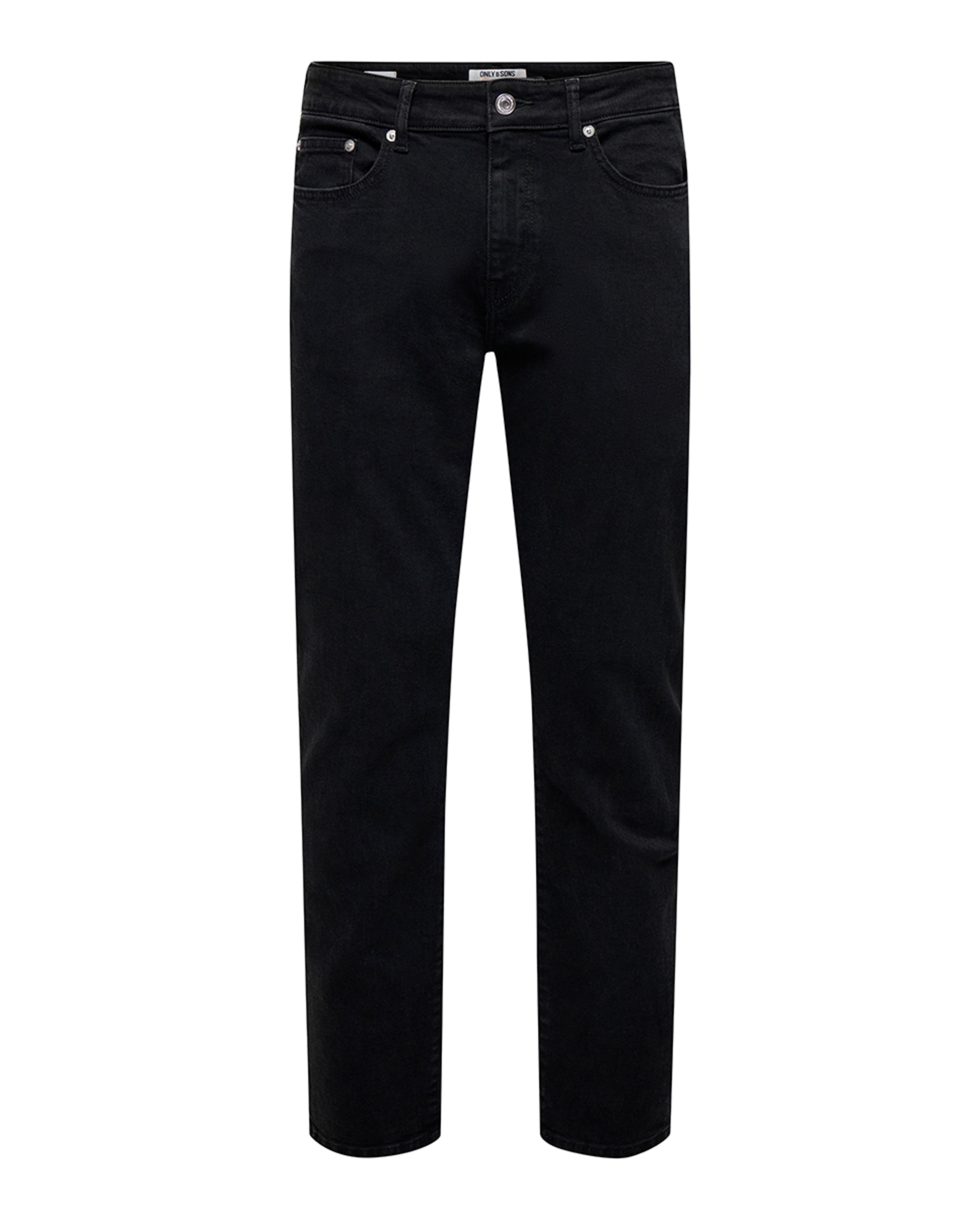 Jeans Regular Fit Preto-3
