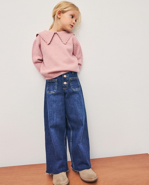 Imagen 0 de Pantalón denim marine liso de niña