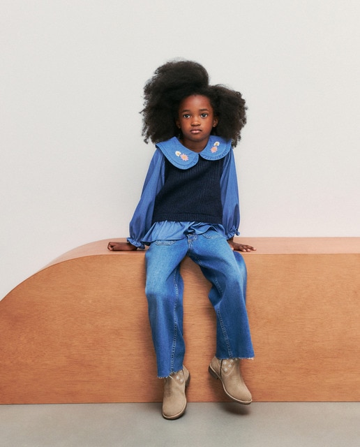 Imagem 0 de Camisola de Malha Tipo Colete com Mangas e Gola Plana com All Over Print