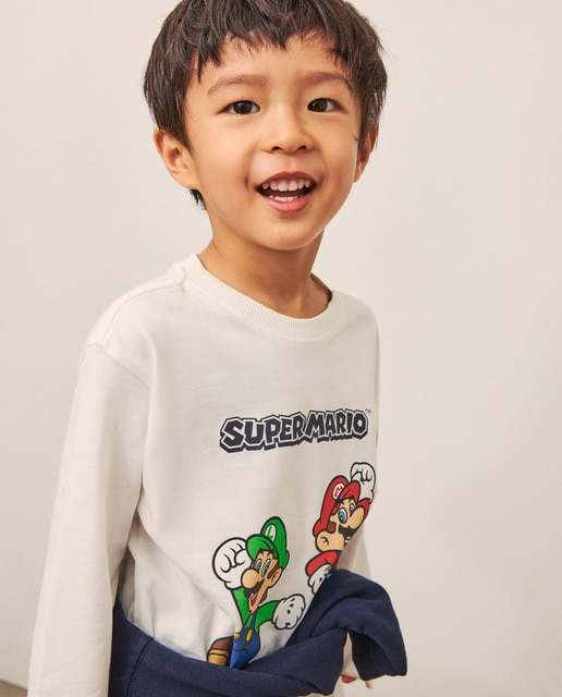 Imagem 0 de Camisola de Manga Comprida com Estampado Mario Bros