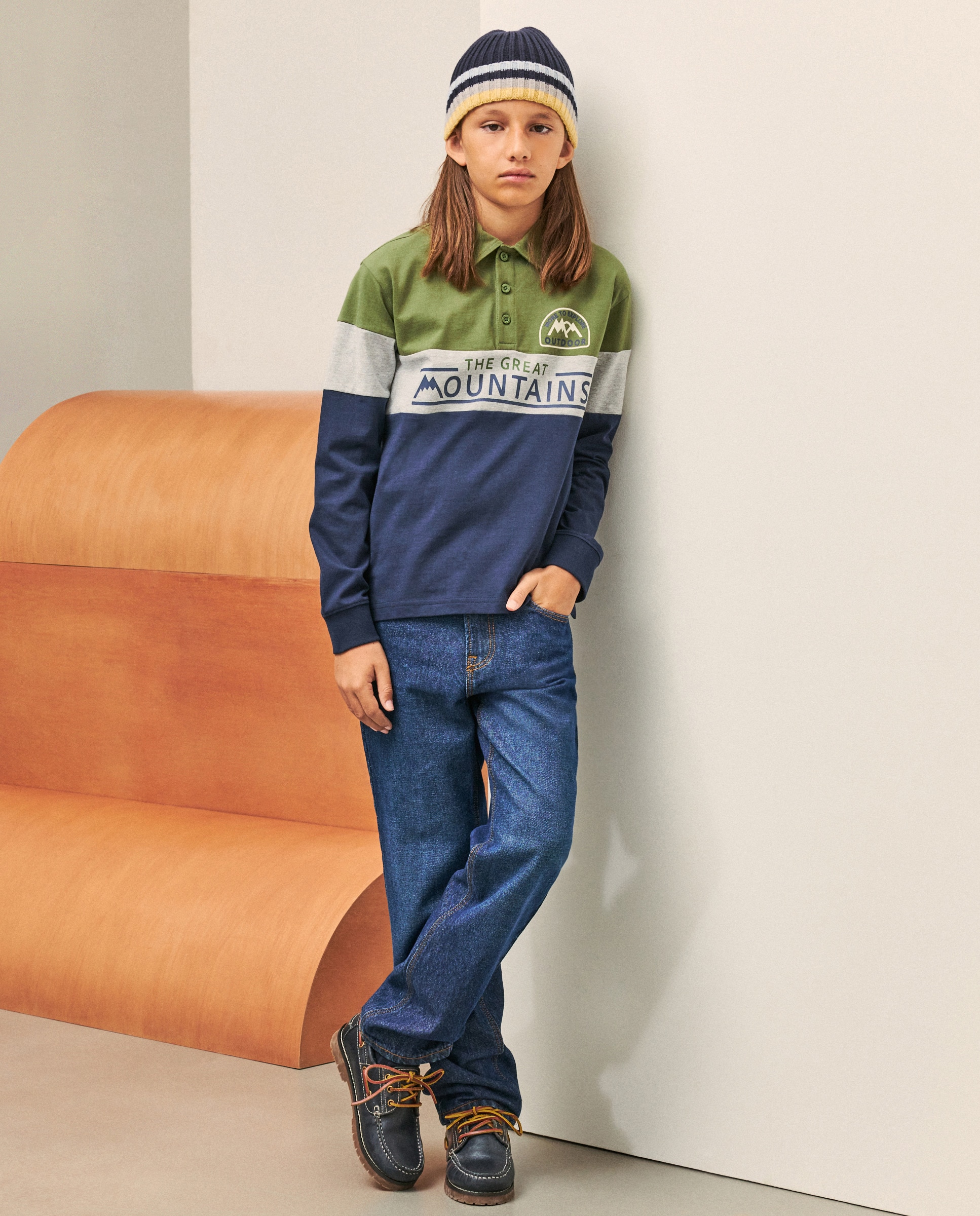 Polo de Manga Comprida com Cortes Branco-2