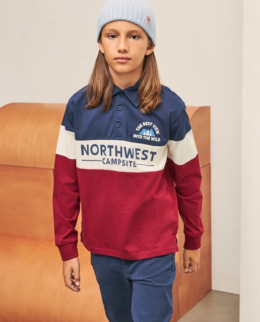 Imagem 0 de Polo de Manga Comprida com Cortes