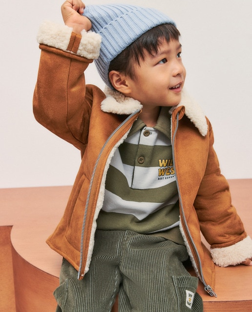 Imagen 0 de Abrigo liso doble faz de niño