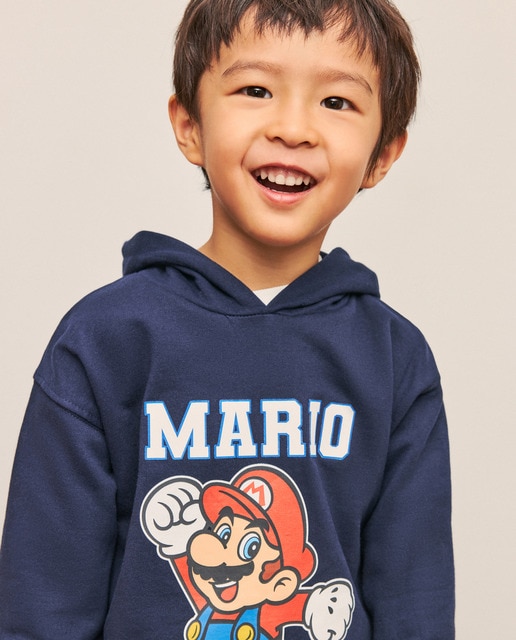 Imagem 0 de Sweatshirt Fechada com Capuz e Estampado Mario Bros