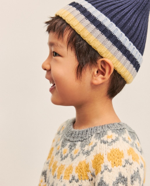 Imagem 0 de Camisola de Malha com Gola Redonda e Fantasias e Rebordos Decorativos