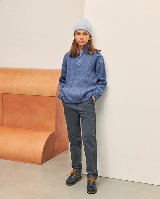 Imagem 0 de Camisola de Malha de Tricot Lisa com Gola Redonda