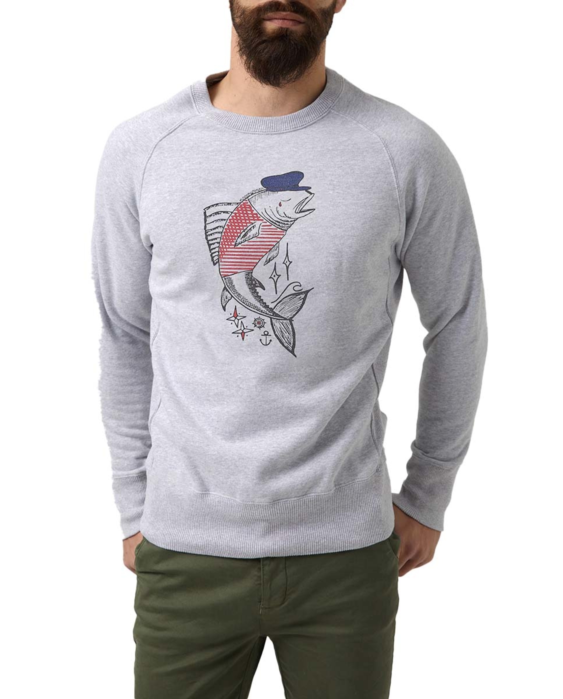 Imagen 0 de Sudadera hombre sin capucha serigrafia frontal
