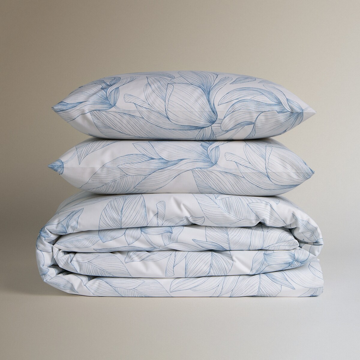 Conjunto de Capa de Edredão de Algodão Amy Azul-5