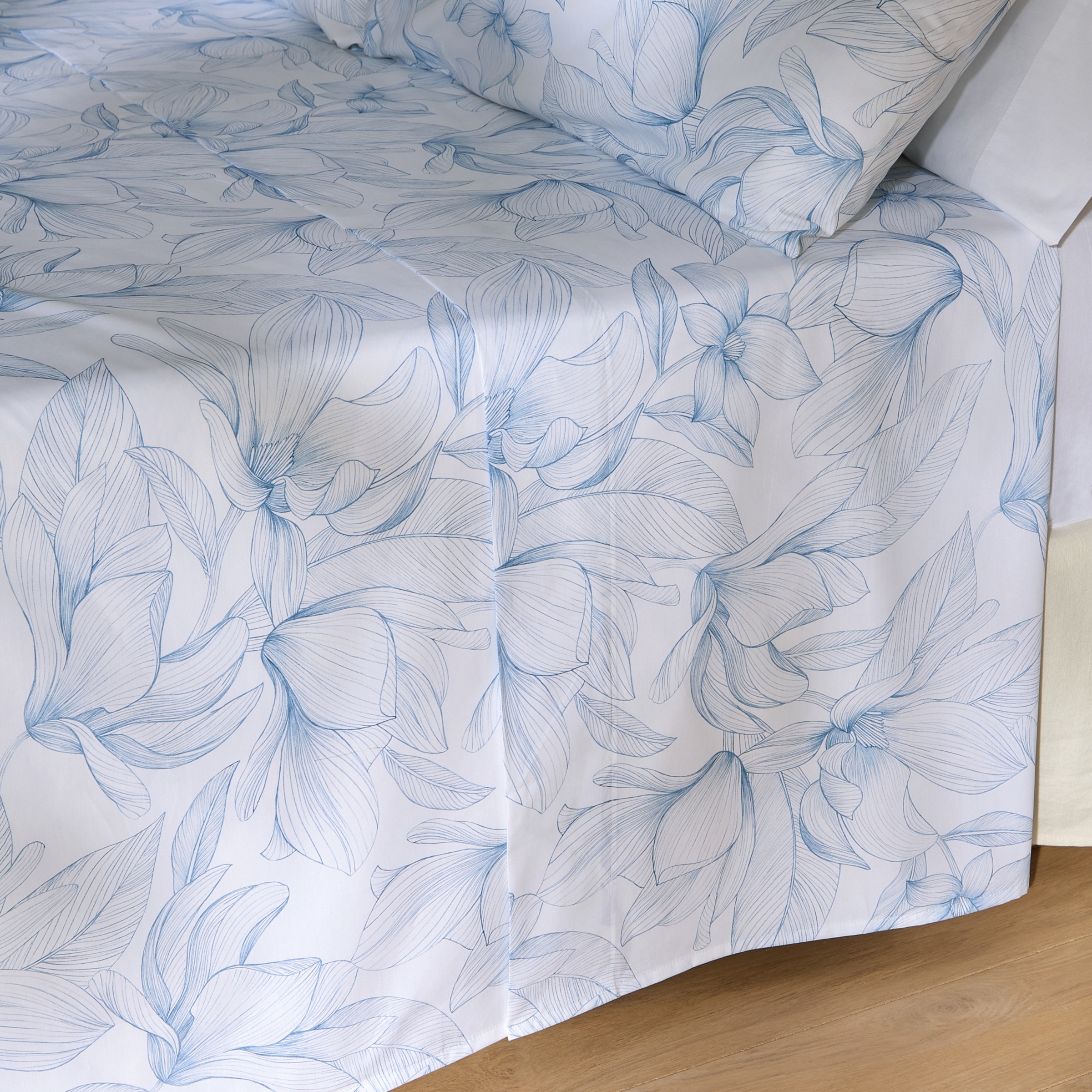 Conjunto de Lençóis de Algodão Amy Azul-2