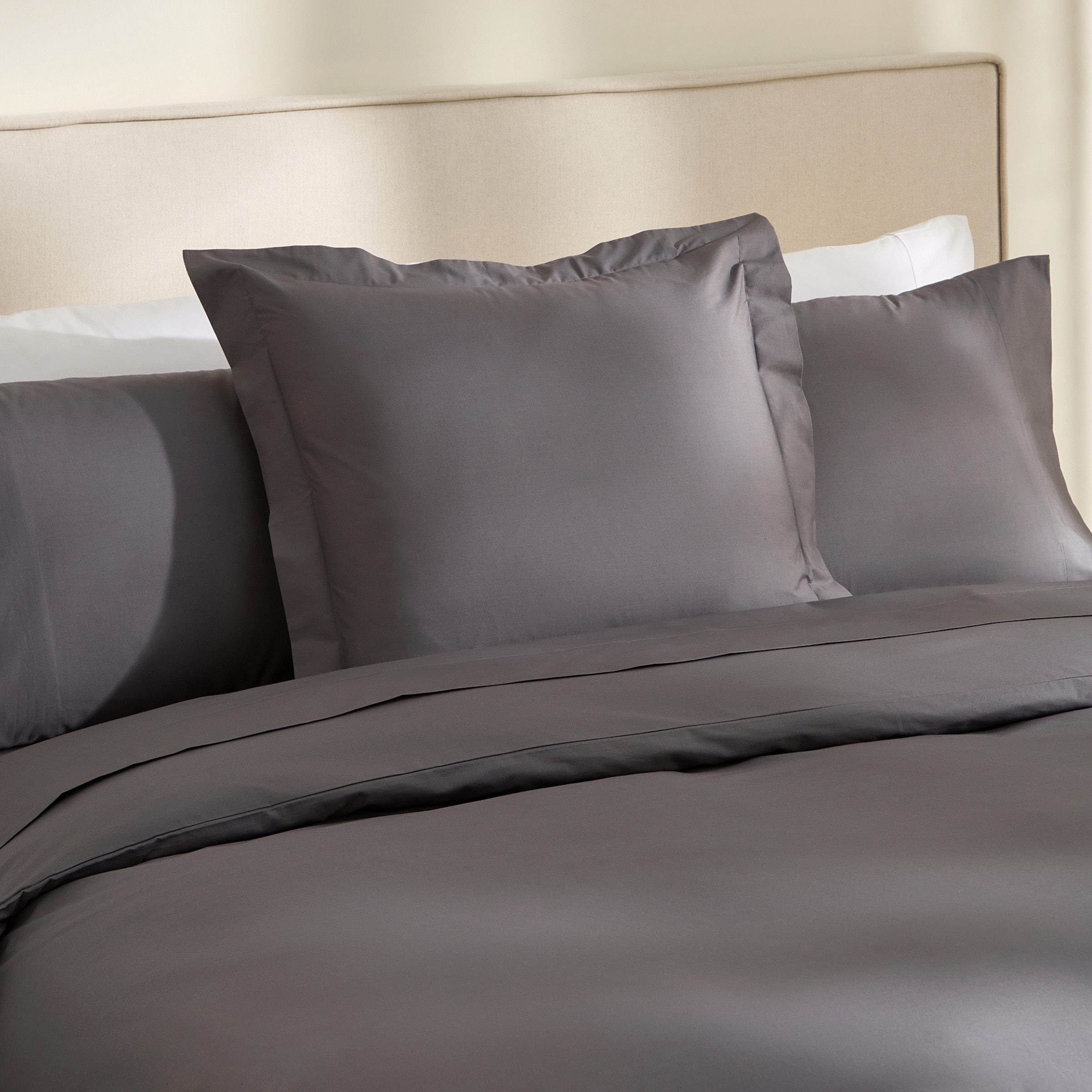 Lençol de Cima de Algodão Percal 200 Fios Antracite-4