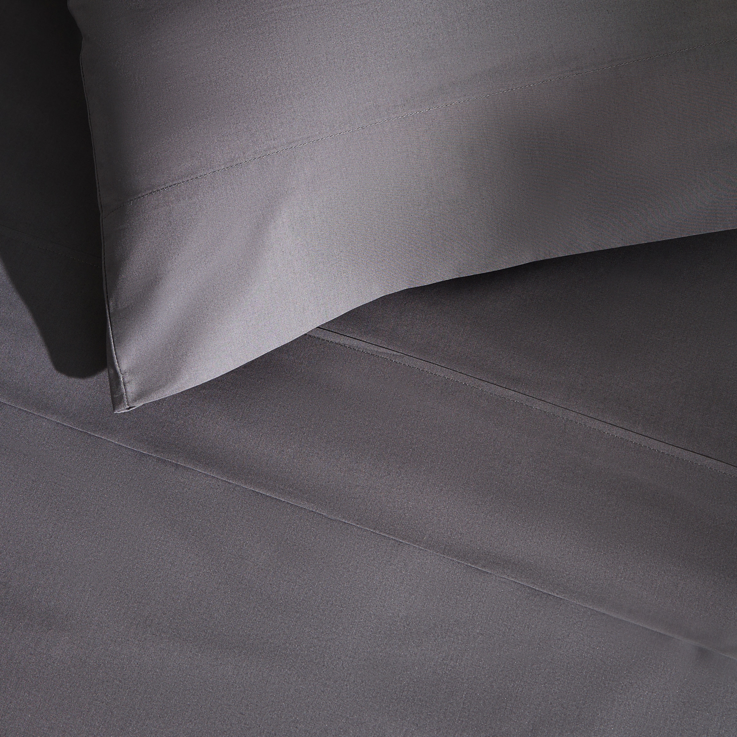 Lençol de Cima de Algodão Percal 200 Fios Antracite-3