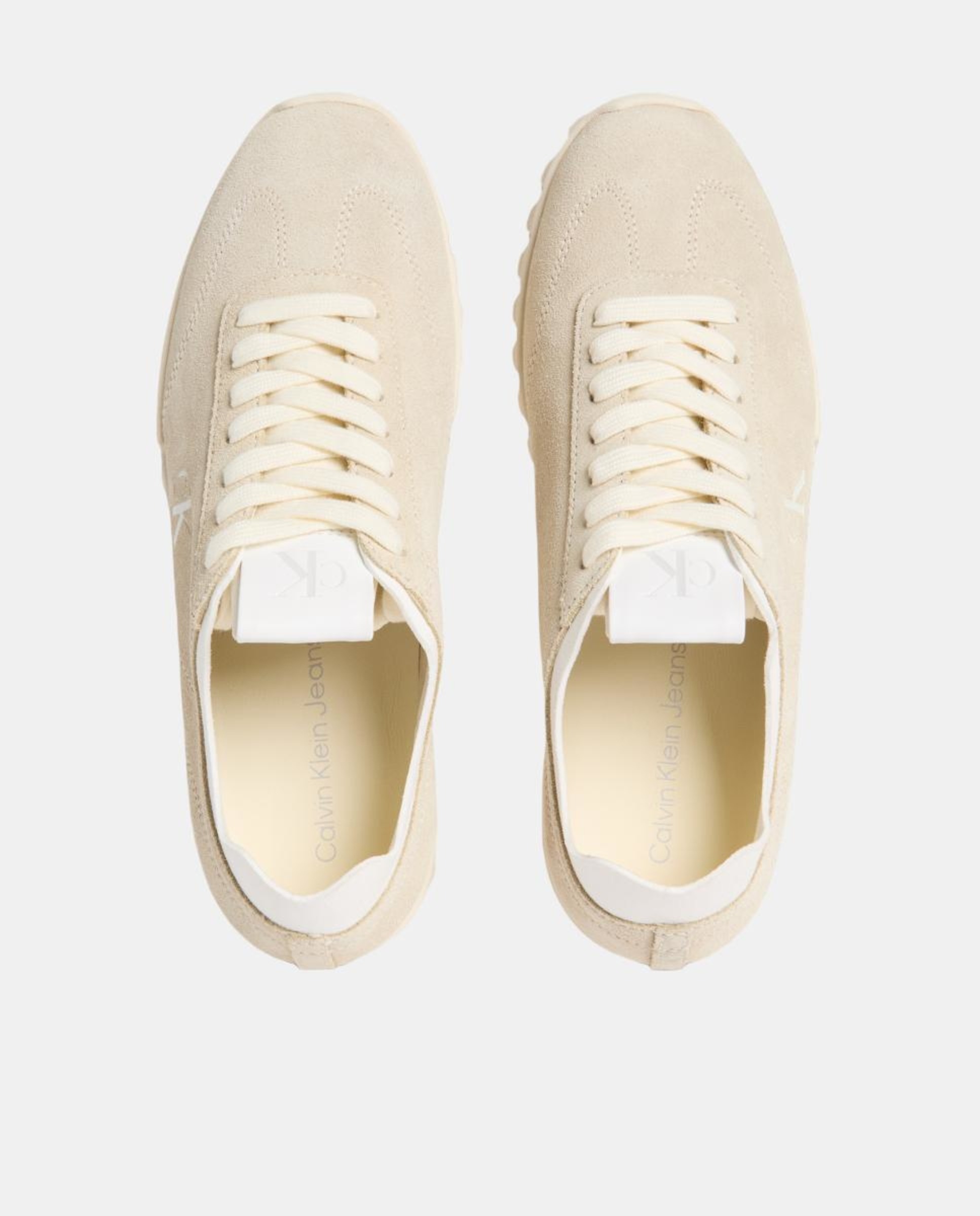 Sapatilhas de Camurça com Logótipo Natural-4