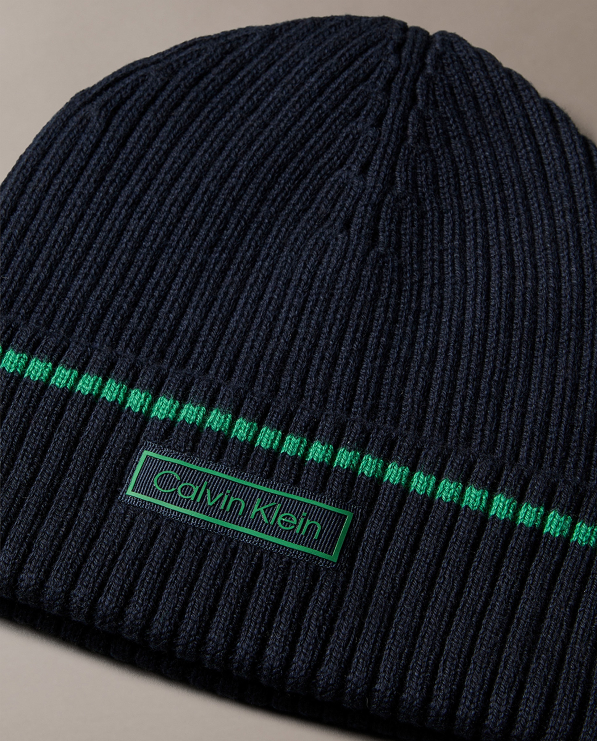 Gorro de Malha com Logótipo em Remendo Azul-marinho-3