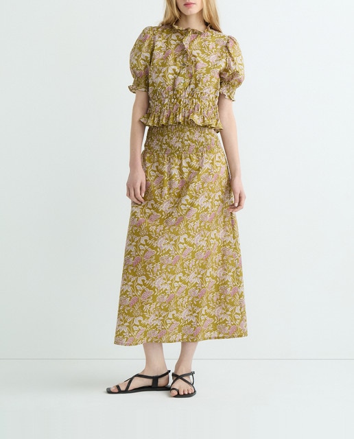 Imagen 0 de Falda frunces floral total look