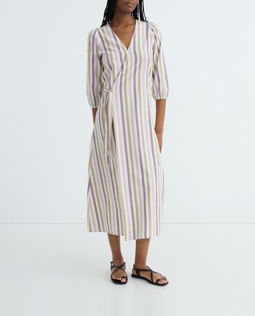 Imagen 0 de Vestido mujer cruzado lino