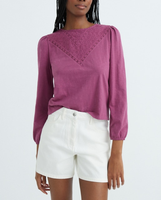 Imagen 0 de Camiseta mujer romántica manga larga