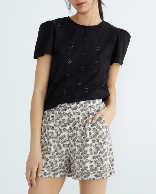 Imagen 0 de Camiseta mujer manga corta bordados