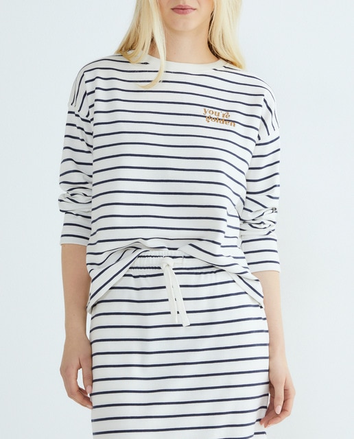 Imagen 0 de Sudadera mujer rayas