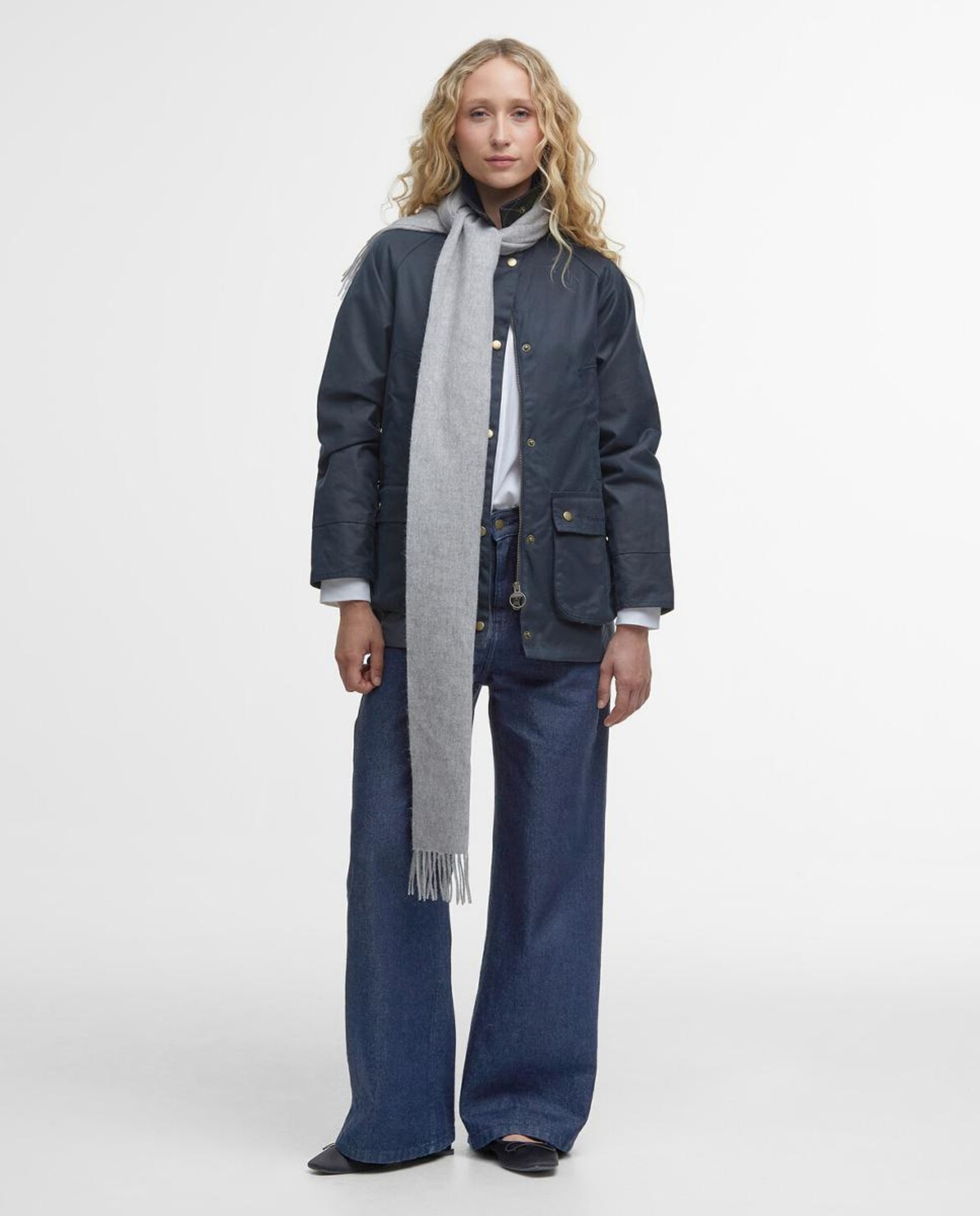 Chaqueta encerada de cuatro bolsillos de Barbour con cuello de cordón tradicional - Azul marino Azul marino-9