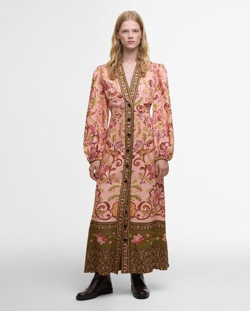 Imagen 0 de Vestido largo de lyocell con estampado tropical