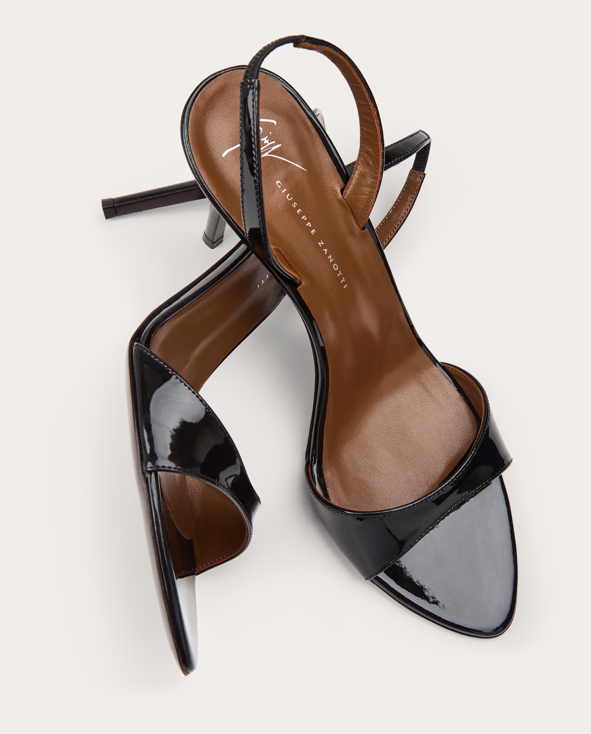 Sandalias de tacón de charol - Negro Negro-6