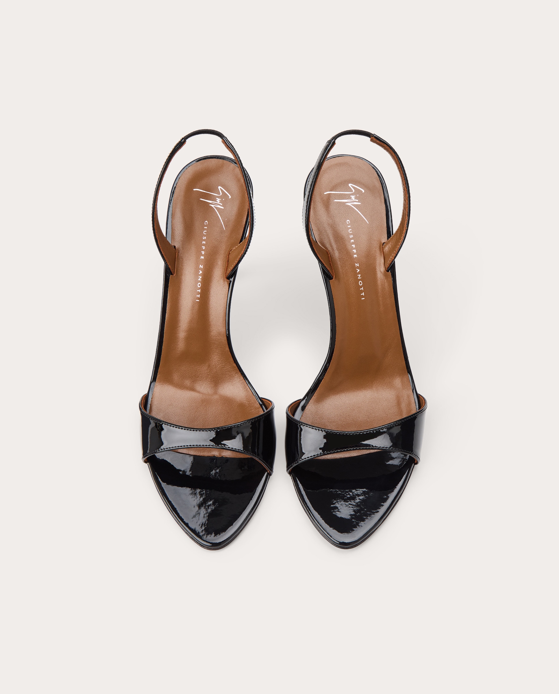 Sandalias de tacón de charol - Negro Negro-4