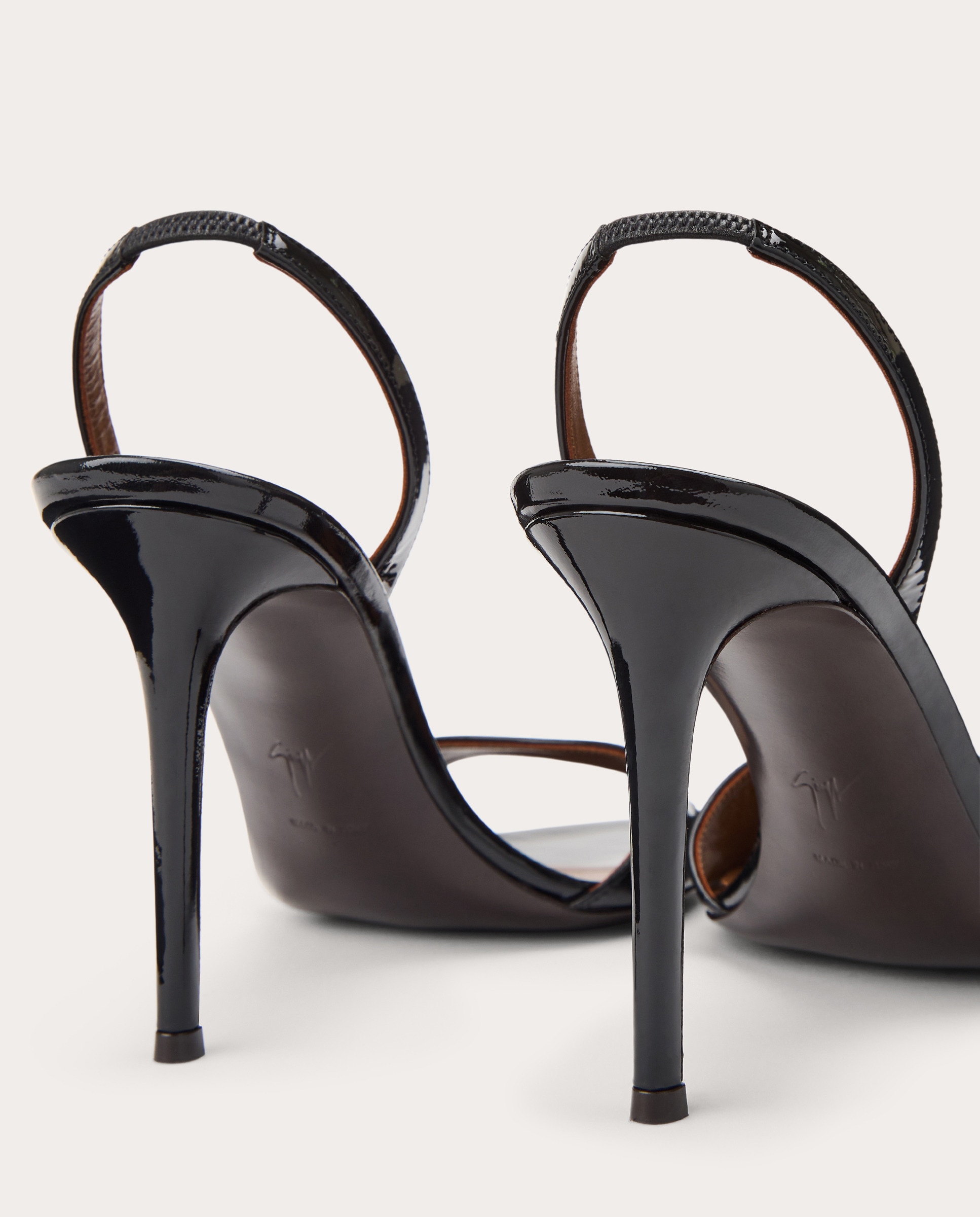 Sandalias de tacón de charol - Negro Negro-3