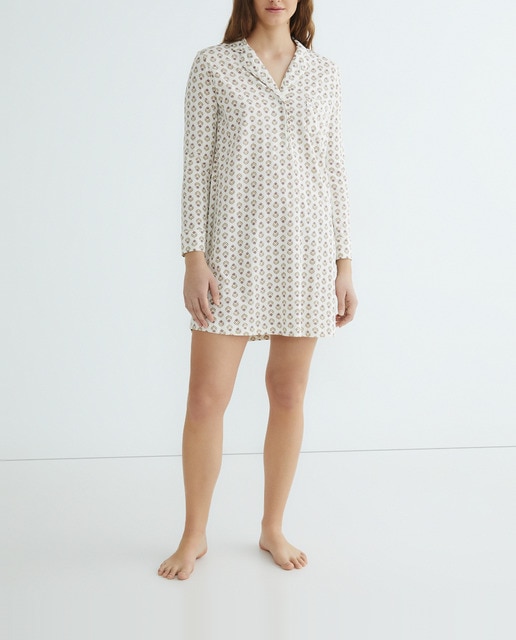 Imagen 0 de Camisón de mujer punto algodón estampado