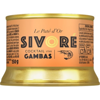 paté D'Or Sivore cocktail con gambas lata 150 g - La Piara