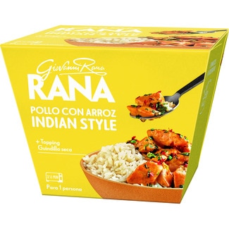 pollo con arroz indian style + topping guindilla seca 1 ración envase 351 g - Giovanni Rana