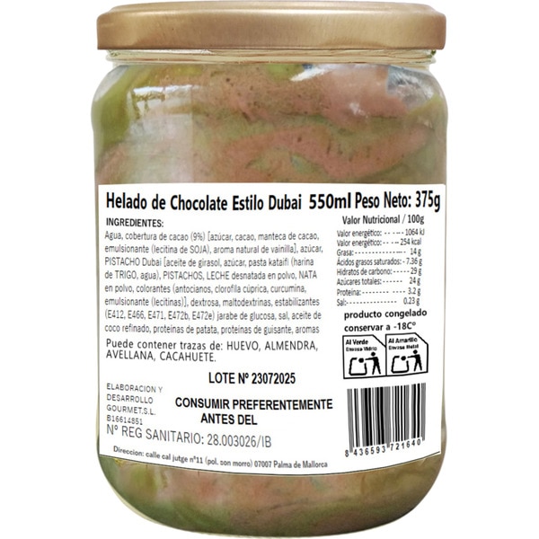 Schokoladeneis im Dubai-Stil Schale 550 ml