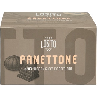 Nº 03 panettone de levadura madre con marron glacé y chocolate estuche 750 g - Casa Losito