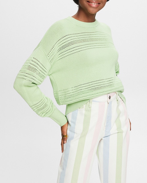 Imagen 0 de Jersey relaxed fit de mujer calado algodón