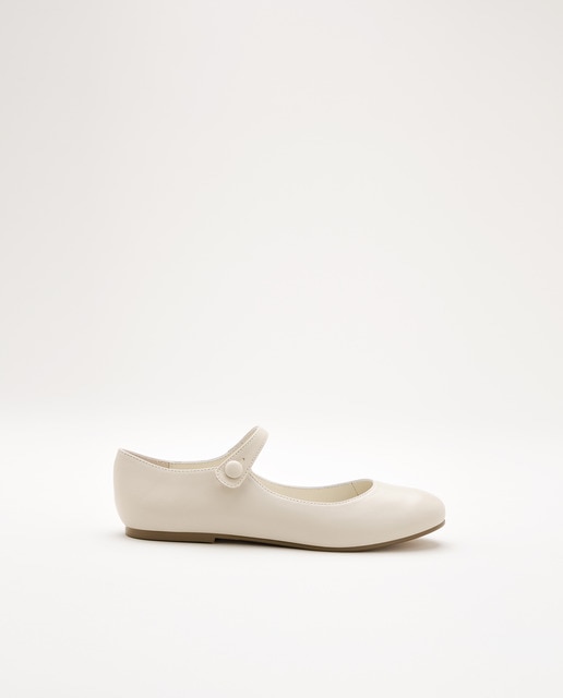 Imagen 0 de Merceditas botón piel puntera redonda de niña