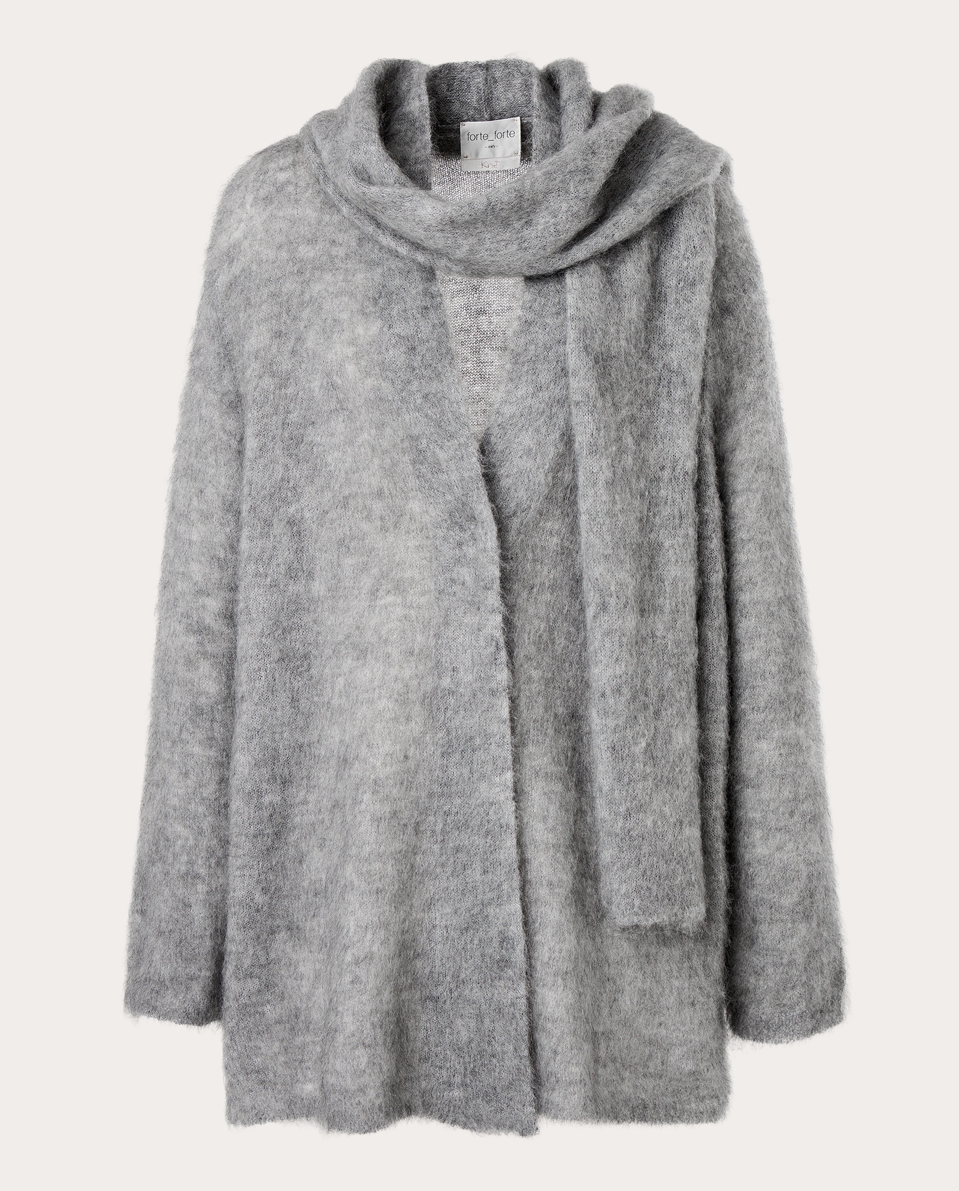 Camisola de Malha de Lã Cinzento-1