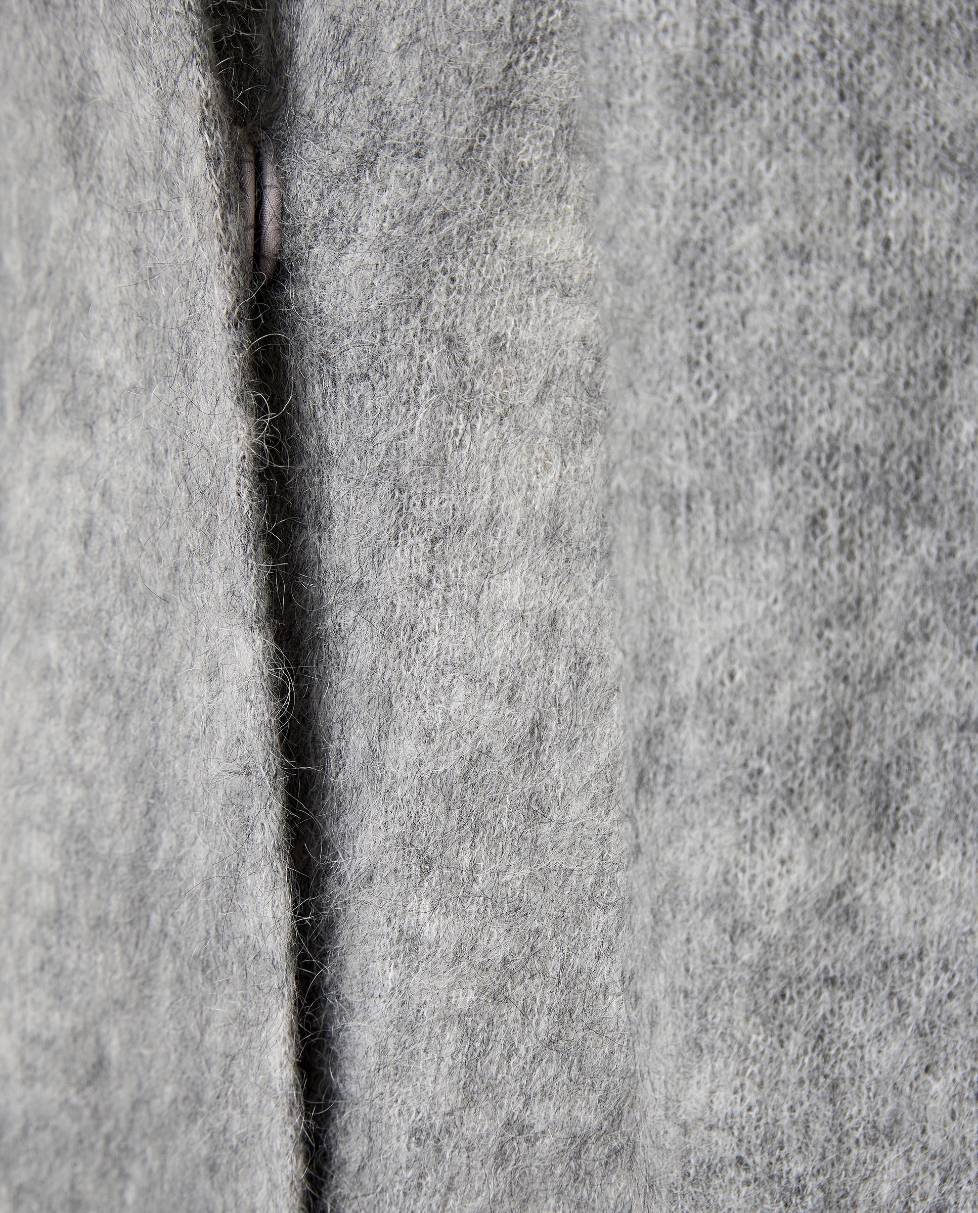 Camisola de Malha de Lã Cinzento-6