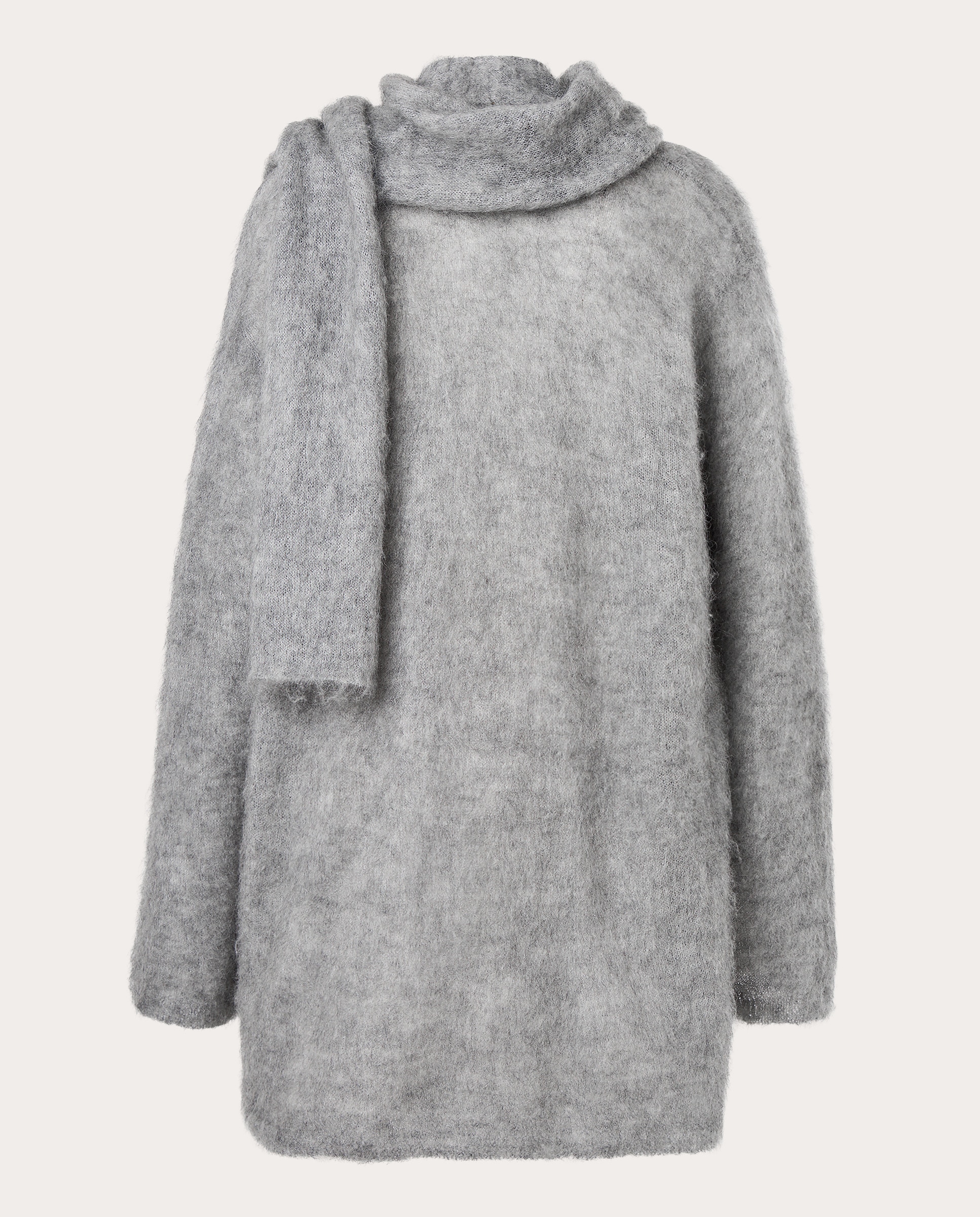 Camisola de Malha de Lã Cinzento-2