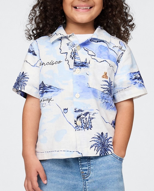 Imagen 0 de Camisa abotonada de manga corta de niño
