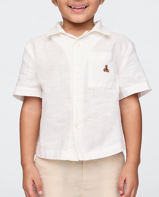 Imagen 0 de Camisa de manga corta con botones frontales de bebé