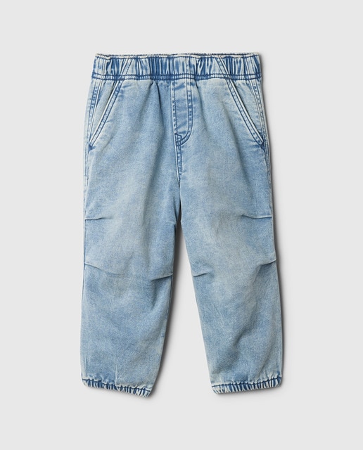 Imagen 0 de Pantalón vaquero con bolsillos y bajo  engomado al tobillo