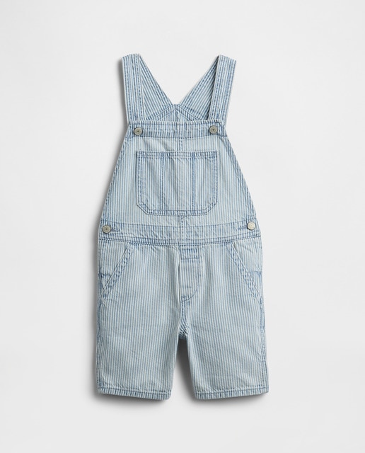 Imagen 0 de Pantalones cortos de mezclilla a rayas para niños pequeños